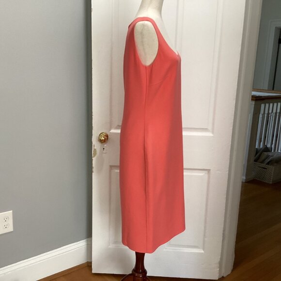 Céline CELINE Sleeveless Sheath Dress PENCIL DRESS Size M Coral - Picture 3 of 11